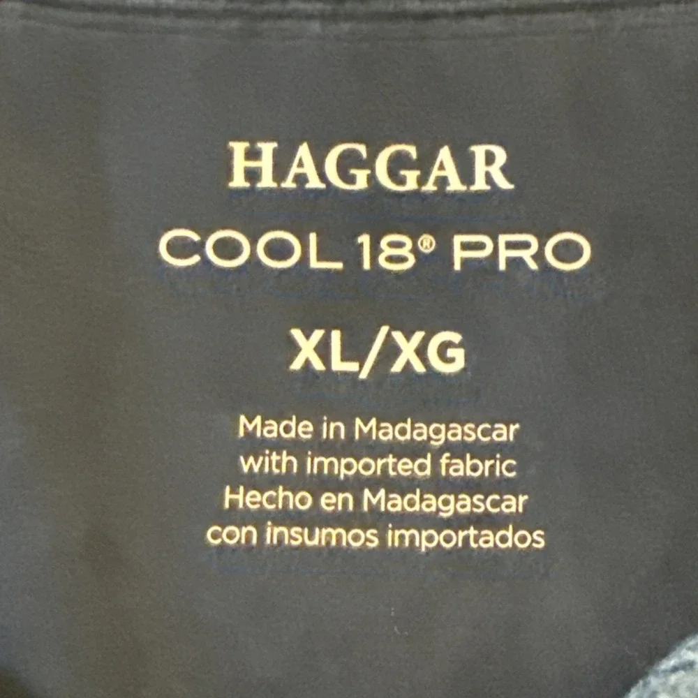 Haggar 1/4 Zip Pullover Cool 18 Pro Sweater Men's Blue Size XL--NWT